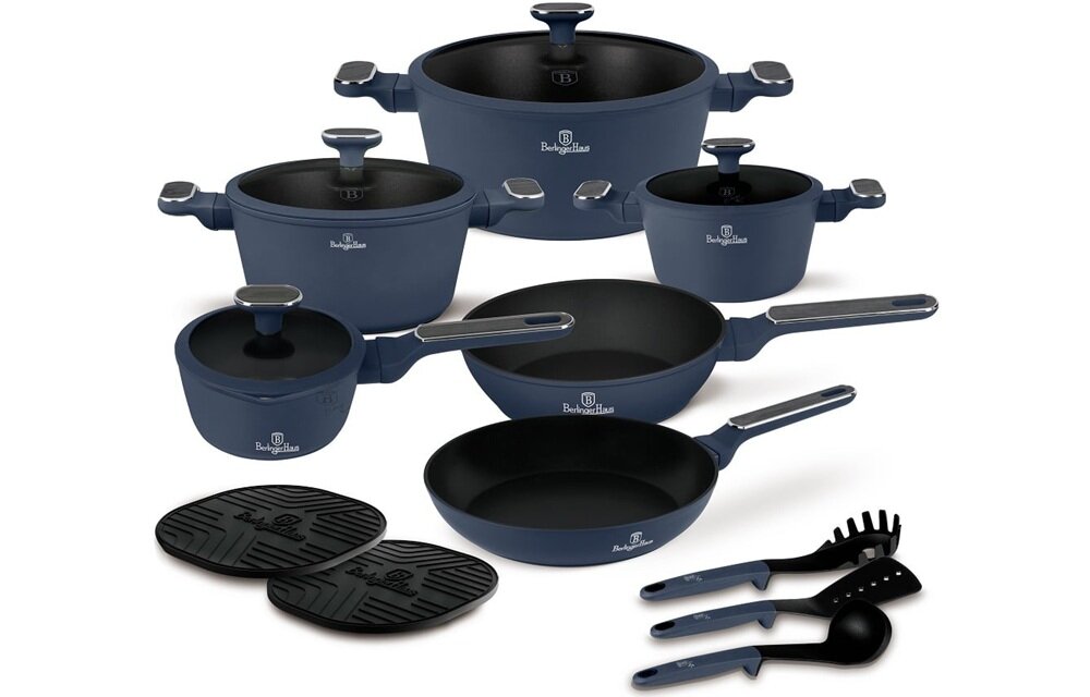 Zestaw garnków BERLINGER HAUS Deep Sea BH 8382 15 elementów trwałość, wygoda, elegancja i styl