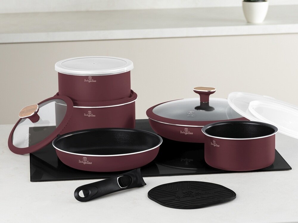 Zestaw patelni i garnków BERLINGER HAUS Leonardo Nordic BH-8418 13 elementów kv początek opisu