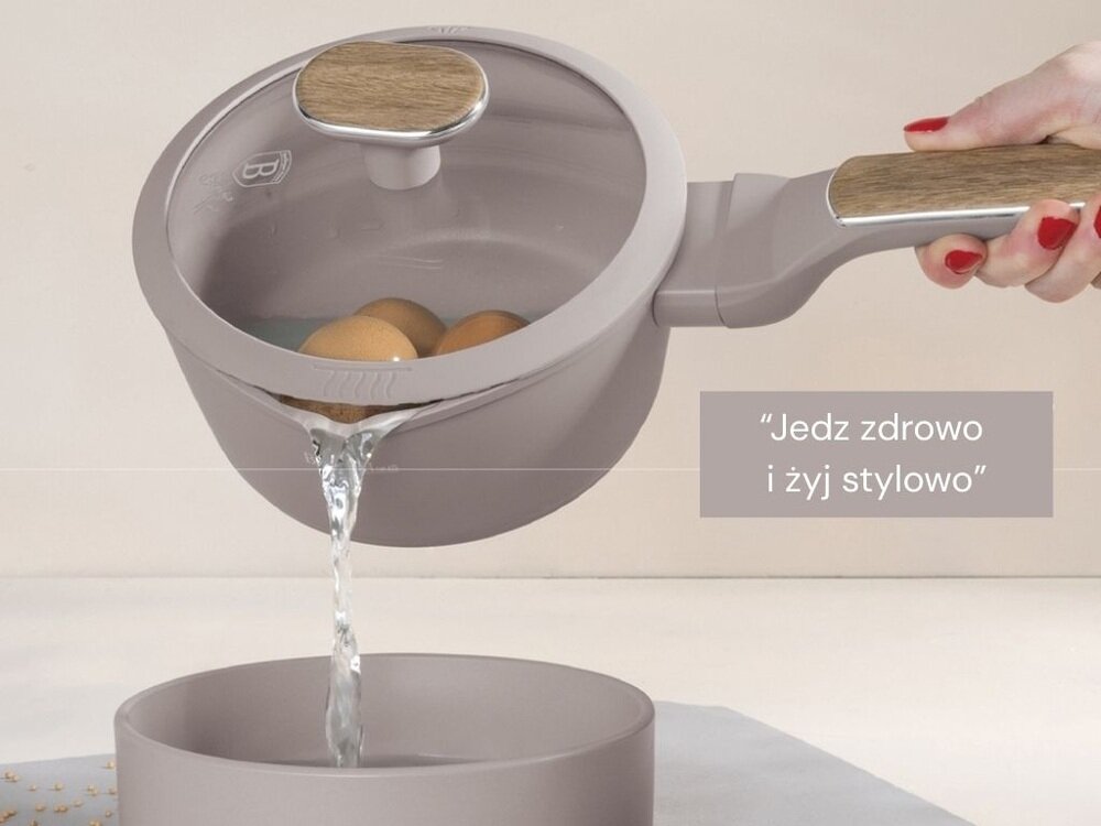 Zestaw garnków BERLINGER HAUS Taupe BH-8344 15 elementów szybkie i równomierne nagrzewanie, oszczędność energii