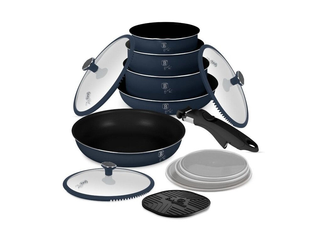 Zestaw patelni i garnków BERLINGER HAUS Deep Sea BH-8417 13 elementów kv początek opisu