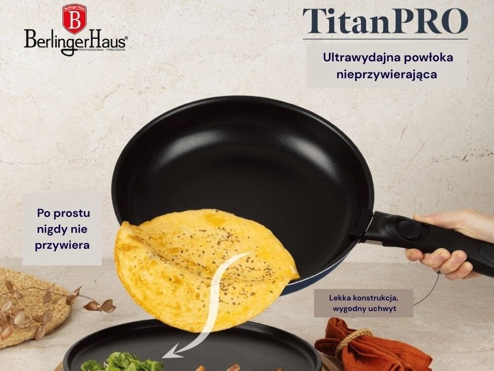 Zestaw patelni i garnków BERLINGER HAUS Deep Sea BH-8417 13 elementów szybkie i równomierne nagrzewanie, oszczędność energii, kompatybilne ze wszystkimi typami kuchenek