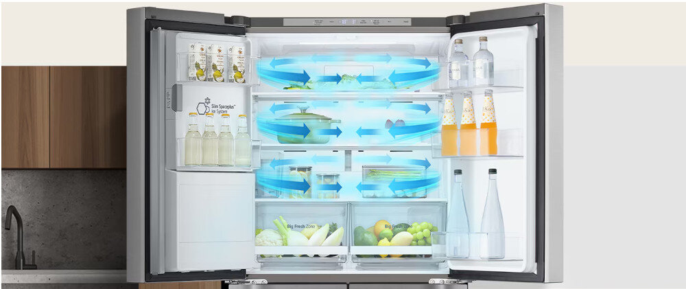 LODÓWKA LG GML860PYFE Multi Air Flow rozprowadzanie powietrza równomierne chłodzenie