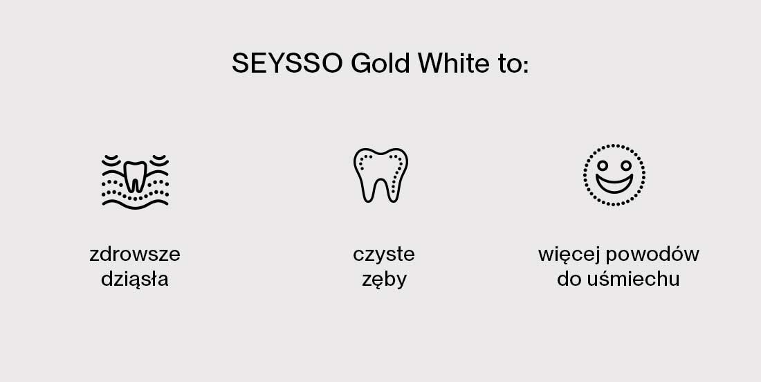 Szczoteczka soniczna SEYSSO Gold White Special Collectionn DCT+