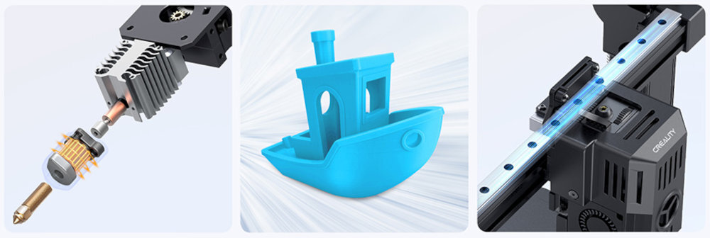 Creality Ender-3 V3 KE maksymalną prędkość druku 500 mm/s przyspieszenie 8000 mm/s² szybkie i płynne drukowanie