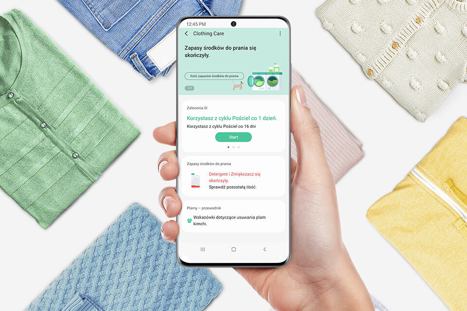 Pielęgnacja odzieży za pomocą SmartThings Home Life