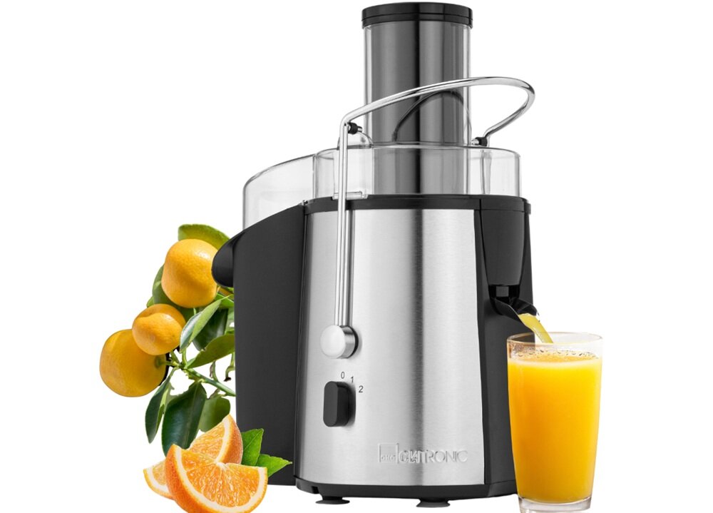 Sokowirówka CLATRONIC AE 3666 wysoka moc, szybkie przygotowanie soku, łatwe wzbogacenie diety, proste przygotowanie