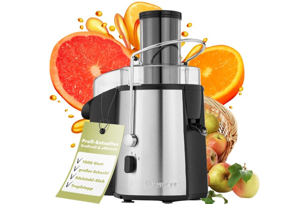 Sokowirówka CLATRONIC AE 3666 geste sitko ze stali nierdzewnej oddzielenie soku od miąższu, klarowny sok