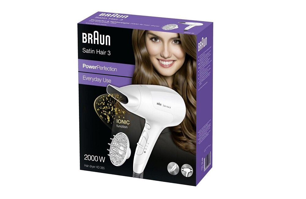 Suszarka BRAUN Satin Hair 3 HD 385 Jonizacja gładnie włosy