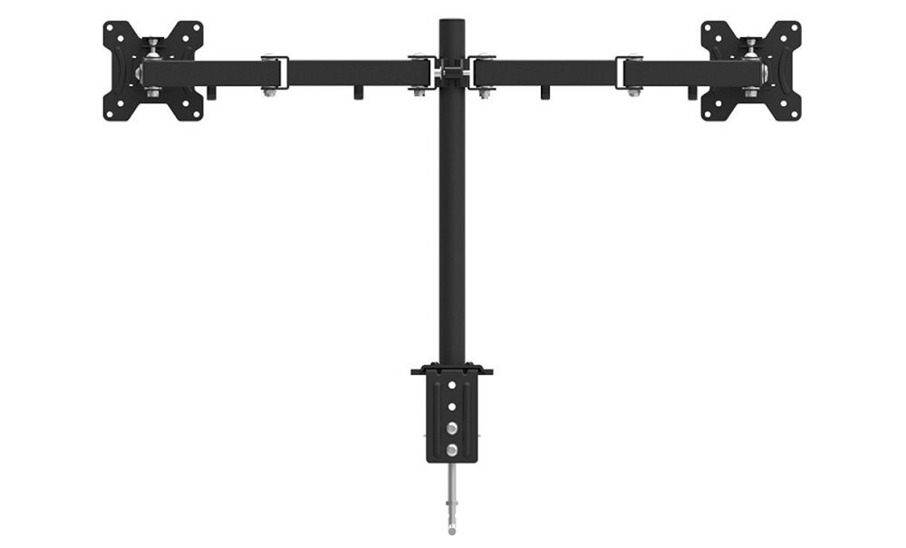ART L-02A ART L-02A obrót w poziomie o 360° regulacja w pionie +90° / -45° standard VESA 75 × 75 oraz 100 × 100 Metalowa rama dwóch monitorów - podstawa uchwytu