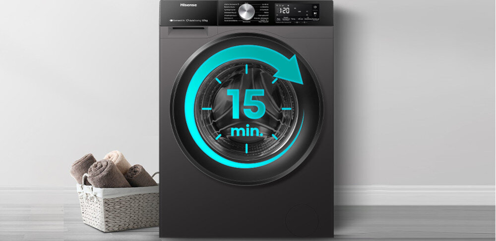 Pralko-suszarka HISENSE WD3S8045BT3/PL Program szybki 15′ ekspresowe pranie bez utraty jakości