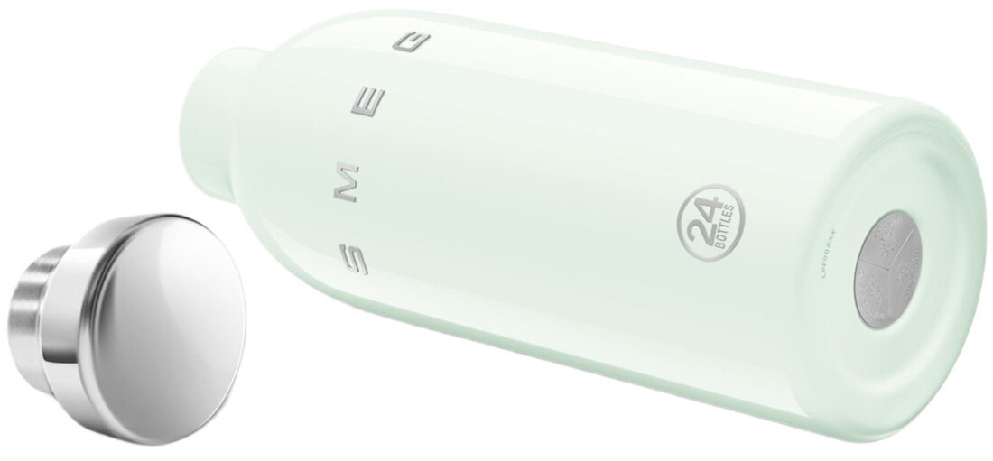 Butelka termiczna SMEG WBF01PG Pastelowa zieleń 500 ml Trwała stal nierdzewna Wysokiej jakości stal nierdzewna oszczędność i wygodę