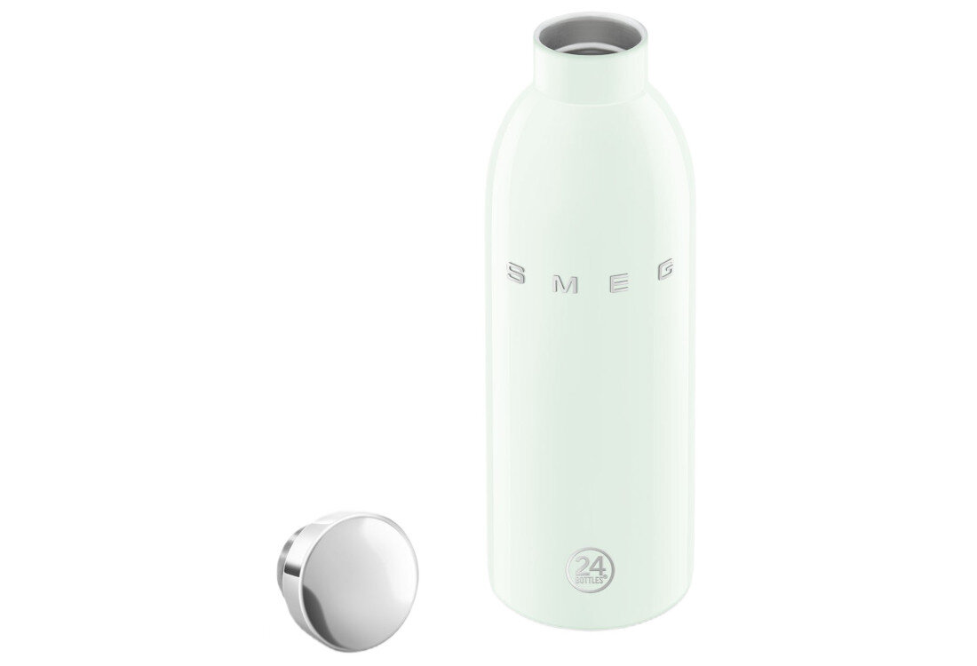 Butelka termiczna SMEG WBF01PG Pastelowa zieleń 500 ml Wygoda w każdej sytuacji mieści się w torbie i uchwytach samochodowych waga