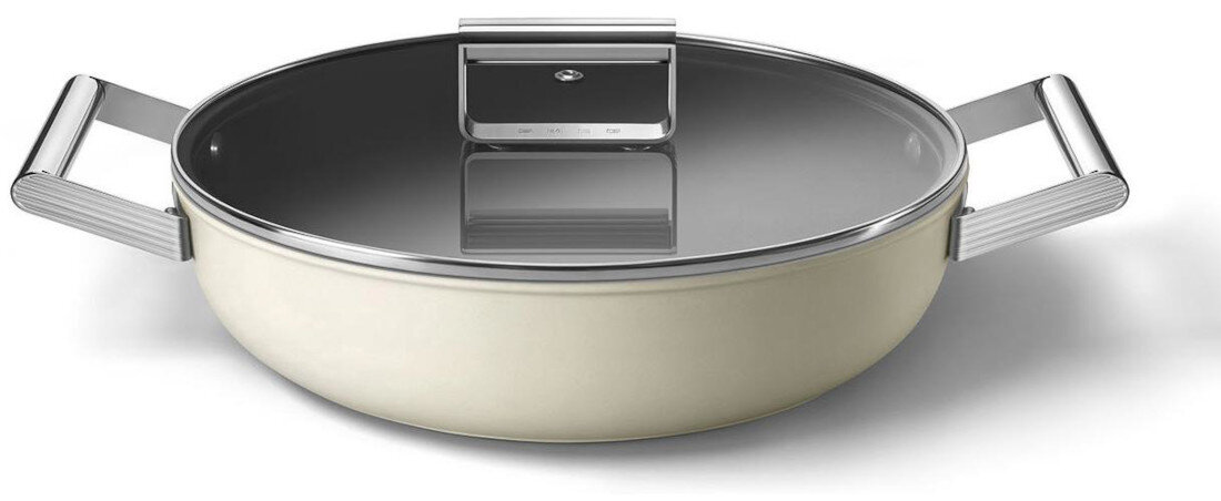 Patelnia SMEG 50's Style DPF2812CRM 28 cm Średnica 28 cm i szeroka powierzchnia