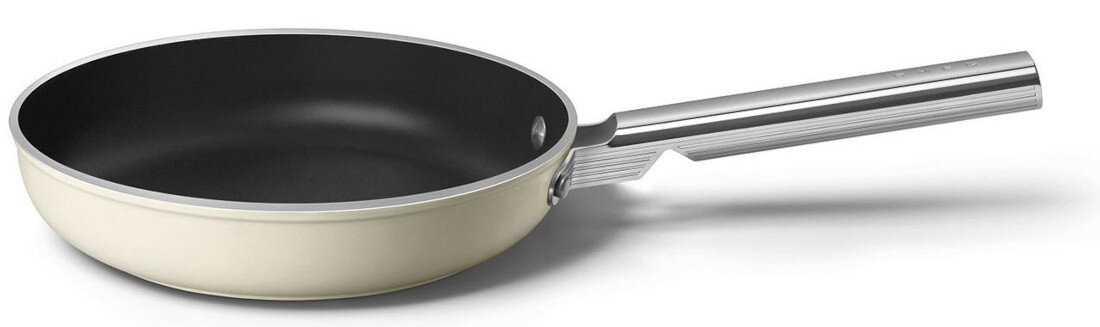 Patelnia SMEG 50's Style FPF2402CRM 24 cm Łatwe czyszczenie powierzchni Nieprzywierająca powłoka