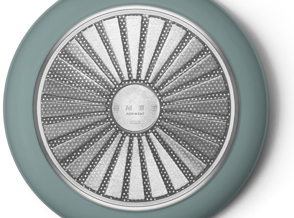 Patelnia SMEG 50's Style FPF2402EGM 24 cm Do każdej kuchni i płyty na wszystkich typach kuchenek, w tym indukcyjnych  w piekarniku do 250°C swoboda