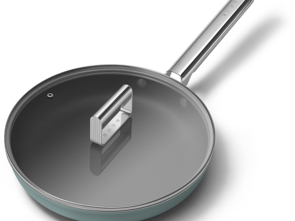 Patelnia SMEG 50's Style FPF2802EGM 28 cm Zdrowe gotowanie bez tłuszczu Powłoka ceramiczna nieprzywierającej powierzchni