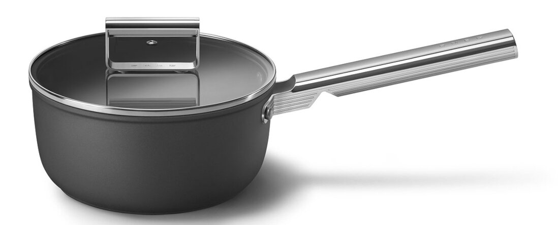 Rondel SMEG 50's Style SPF2012BLM 3.1L Funkcjonalna pokrywka Szklana pokrywka z otworem parowym  kontrola proces