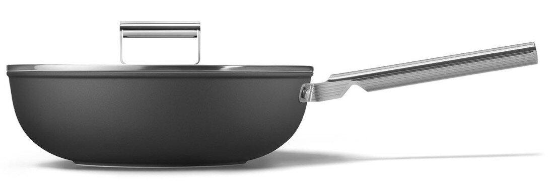 Patelnia wok SMEG WOF3002BLM 30 cm Zdrowe przygotowanie dań Powłoka ceramiczna bez PFAS