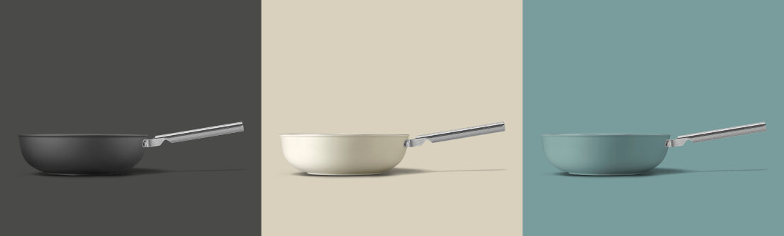Patelnia wok SMEG WOF3002CRM 30 cm wygląd design prezentacja wizualizacja Wszechstronność w kuchni