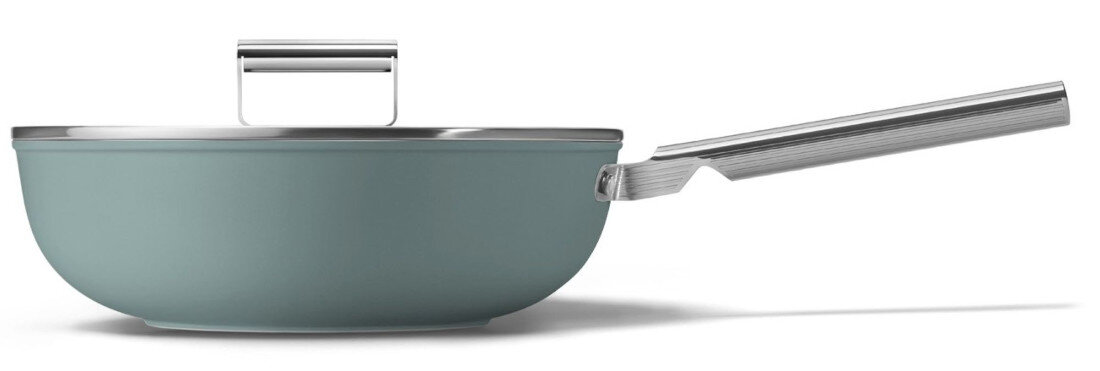 Patelnia wok SMEG WOF3002EGM 30 cm Zdrowe przygotowanie dań Powłoka ceramiczna bez PFAS