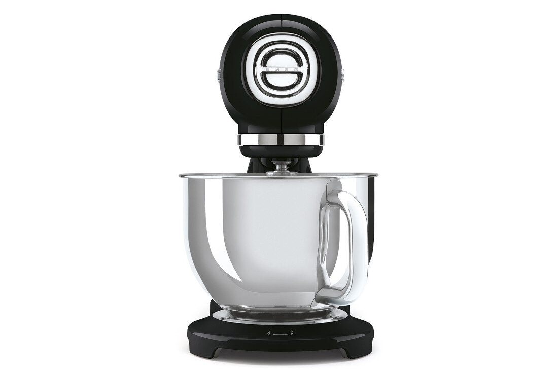 Robot kuchenny planetarny SMEG SMF05BLEU 1000W Czarny Wygodna odchylana głowica Odchylana głowica  Mechanizm sprężynowy 