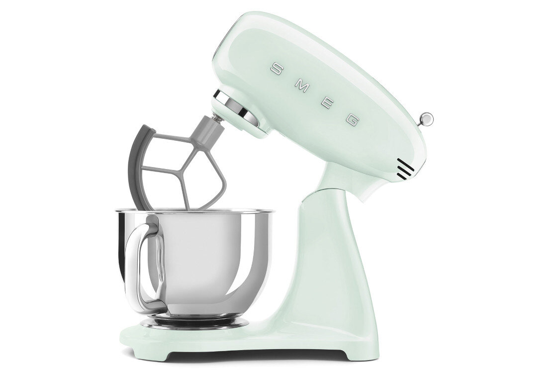Robot kuchenny planetarny SMEG SMF05PGEU 1000W Zielony Automatyczna blokada System Steady-Mix  komfort i bezpieczeństwo