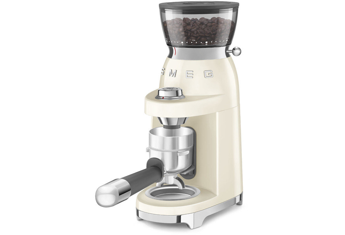 Młynek do kawy SMEG CGF03CREU Kremowy Prosta obsługa na co dzień Intuicyjna obsługa Kilka prostych ruchów upraszcza poranki i wieczorne spotkania