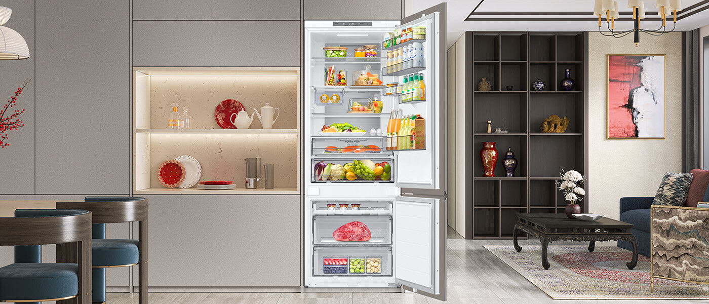 Dodatkowe cechy: Elastyczność przechowywania - Samsung lodówka z zamrażalnikiem BRB38G705DWW Dodatkowe cechy: Elastyczność przechowywania - Samsung lodówka z zamrażalnikiem BRB38G705DWW
