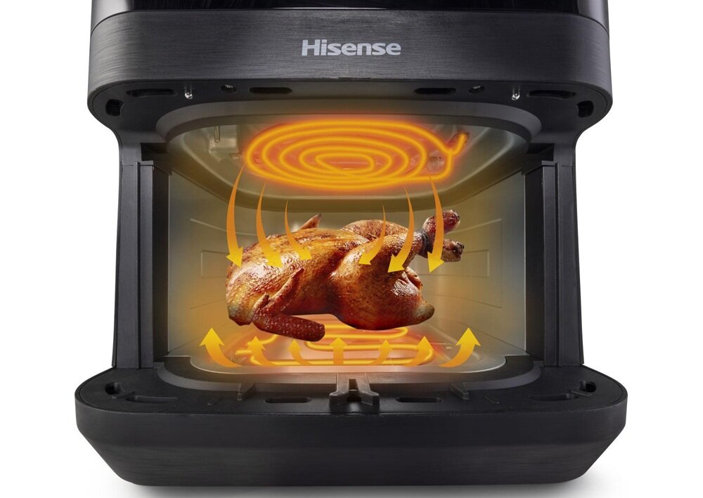 Air Fryer Frytkownica beztłuszczowa HISENSE HAF2100DCD podwójne grzałki, równomierne rozprowadzenie ciepła, smażenie bez tłuszczu, szybsze smażenie