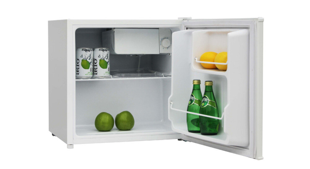 LODÓWKA ELECTRO-LINE BC 50-EW wnętrze półka uchwyty butelki bezpieczne przechowywanie pojemność