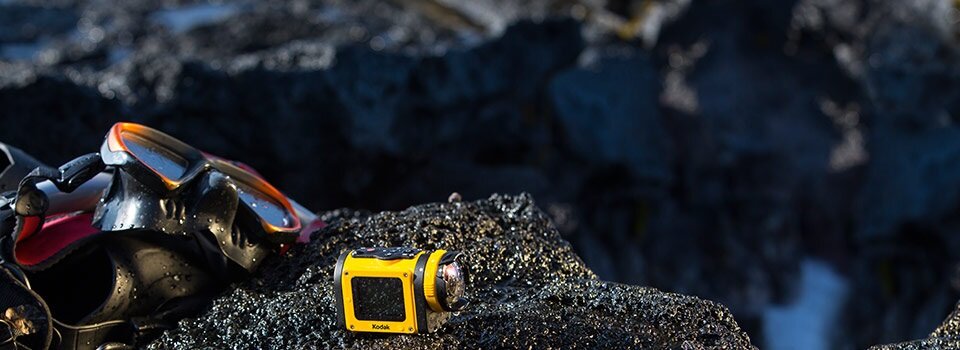 Kamera sportowa KODAK SP1 Extreme Pack widok woda skały odporność