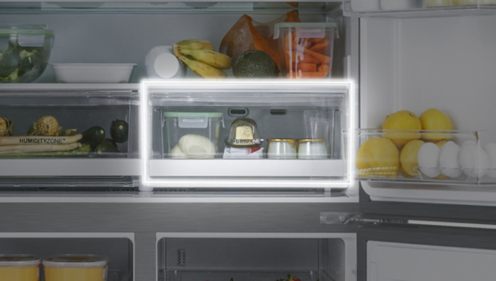 Lodówka HAIER HTF-610DM7 - Dry Zone - Niskia wilgotność dla produktów nabiałowych