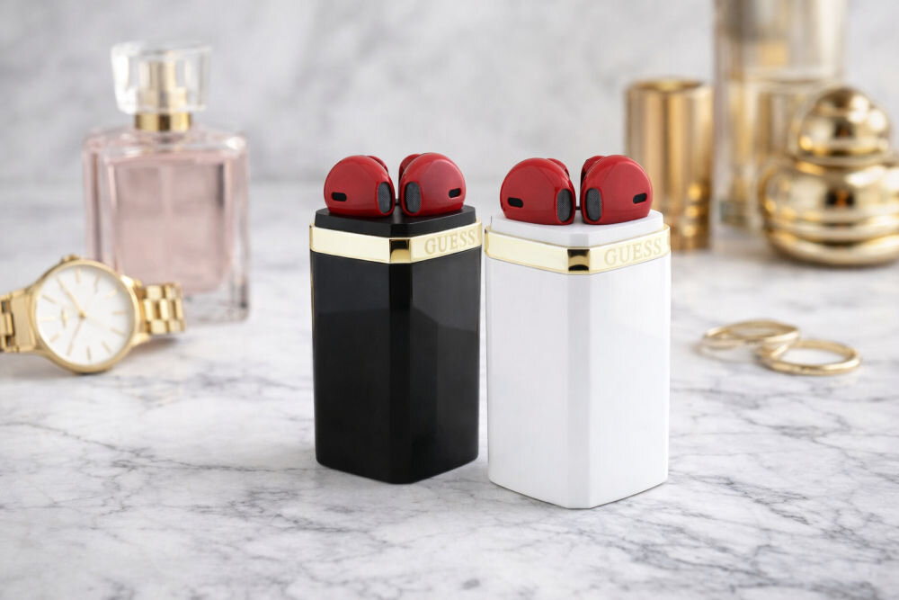 Słuchawki TWS Guess Lipstick 2 bezprzewodowe eleganckie czarne