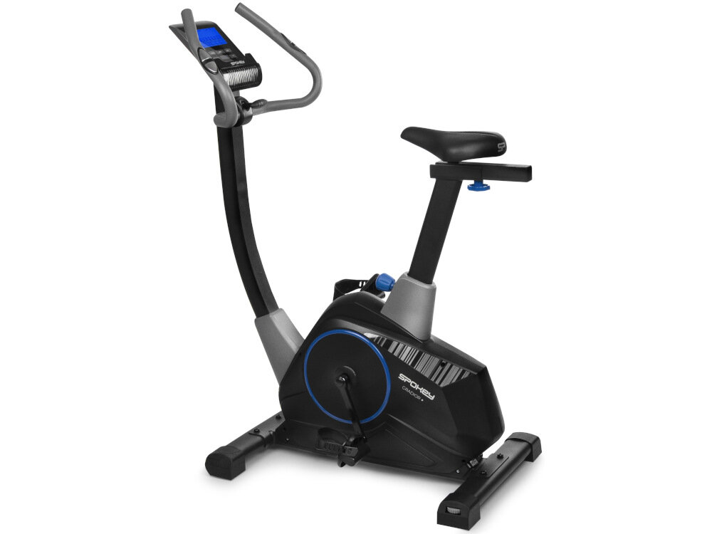 Rower magnetyczny SPOKEY Gradior+ BL technologia AUTOSLOW plynne hamowanie kolem zamachowym bezpieczne uzytkowanie