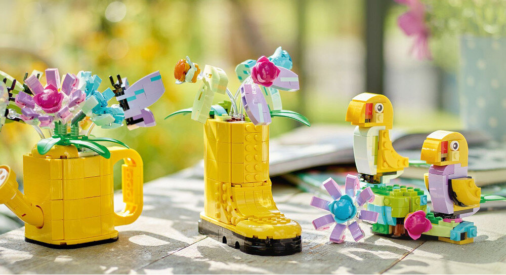 KLOCKI LEGO CREATOR 3IN1 KWIATY W KONEWCE 31149 konewka kalosz ptaki