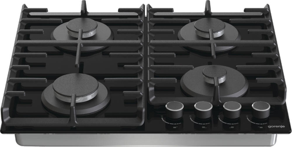 GORENJE-GT642AB płyta gazowa żeliwny ruszt pole grzewcze stal