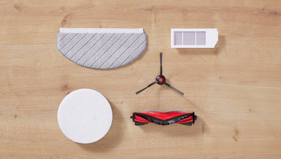 Robot sprzątający BOSCH BCRD2W Wymienne filtry, worki na kurz, szczotki nakładki mopujące 