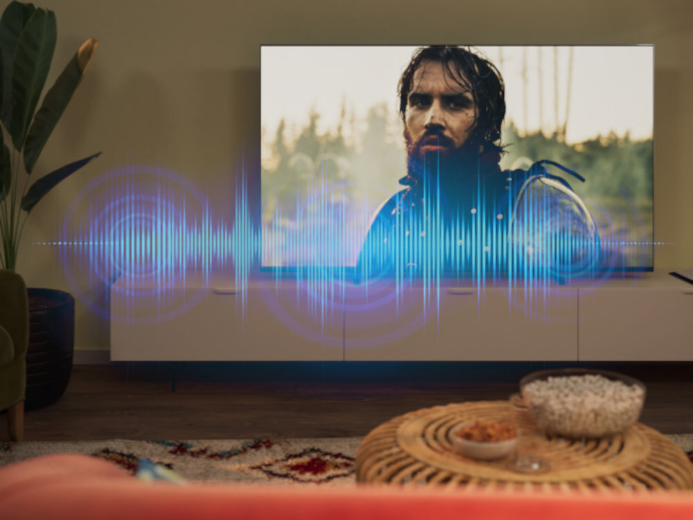 PHILIPS 43PUS7000 funkcji Wzmacniania Głosu poziom dialogów do tła dźwiękowego podczas akcji, eksplozji czy intensywnych scen muzycznych - wzmocnienie dialogów