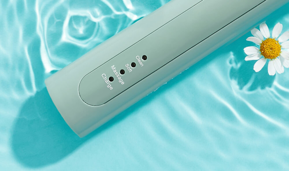 Szczoteczka soniczna SEYSSO Basic Color Aqua Grey trzy tryby pracy program clean intensywne oczyszczanie program soft delikatniejszy dla osób z wrażliwymi dziąsłami pulsacyjne ruchy masowanie dziąseł wspieranie ich zdrowia