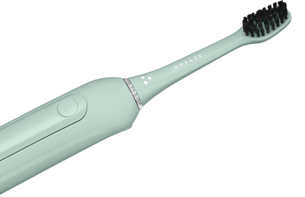 Szczoteczka soniczna SEYSSO Basic Color Aqua Grey ergonomiczny design matowa rękojeść pewny chwyt dodaje elegancji komfortu narzędzie do pielęgnacji stylowy dodatek do łazienki 
