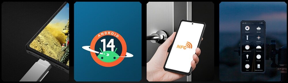 Smartfon IIIF150 Raptor 5G  5G, Wi-Fi, Bluetooth, NFC GPS, GLONASS, Beidou i AGPS Android 14 dual SIM microSD