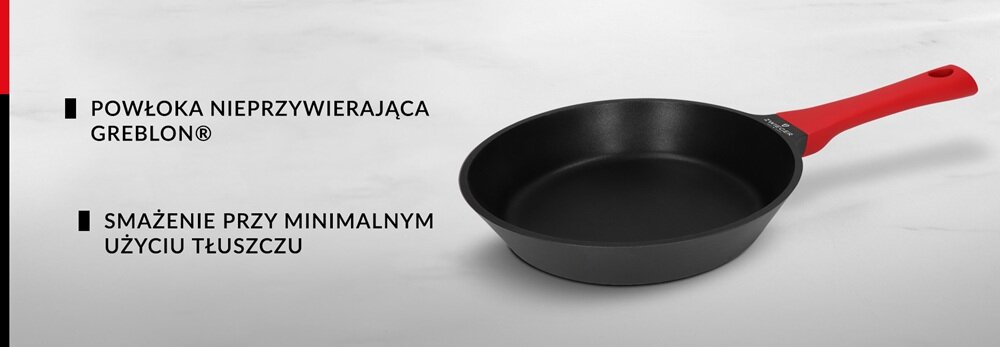 Patelnia ZWIEGER Obsidian 24 cm wysokiej jakości powłoka, odpornośc na zniszczenia i zarysowania, łatwiejsze przygotowanie