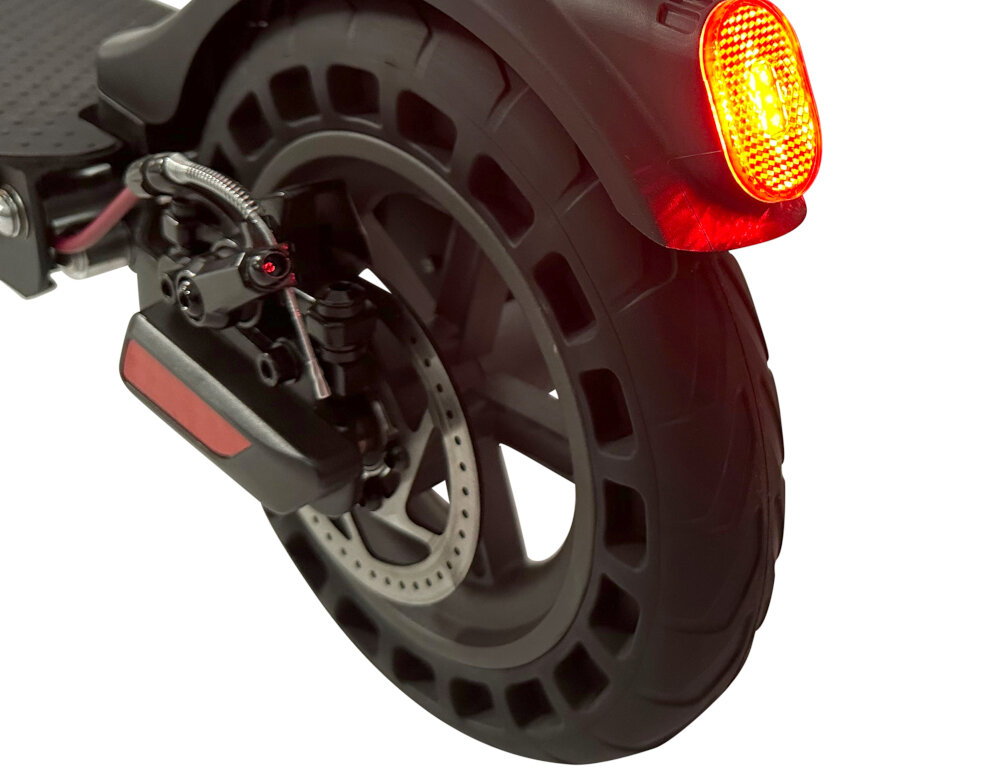 Hulajnoga elektryczna R.EVOLUTION R-EV42112 Czarny kola 10-calowe opony bezdetkowe bezproblemowa jazda tlumia drgania i wstrzasy