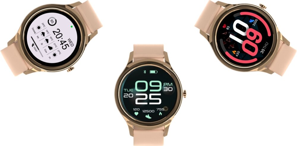 Smartwatch FOREVER Forevive 3 SB-340 ekran bateria czujniki zdrowie sport pasek ładowanie pojemność rozdzielczość łączność sterowanie krew puls rozmowy smartfon aplikacja
