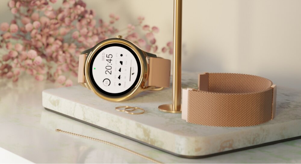 Smartwatch FOREVER Forevive 3 SB-340 ekran bateria czujniki zdrowie sport pasek ładowanie pojemność rozdzielczość łączność sterowanie krew puls rozmowy smartfon aplikacja