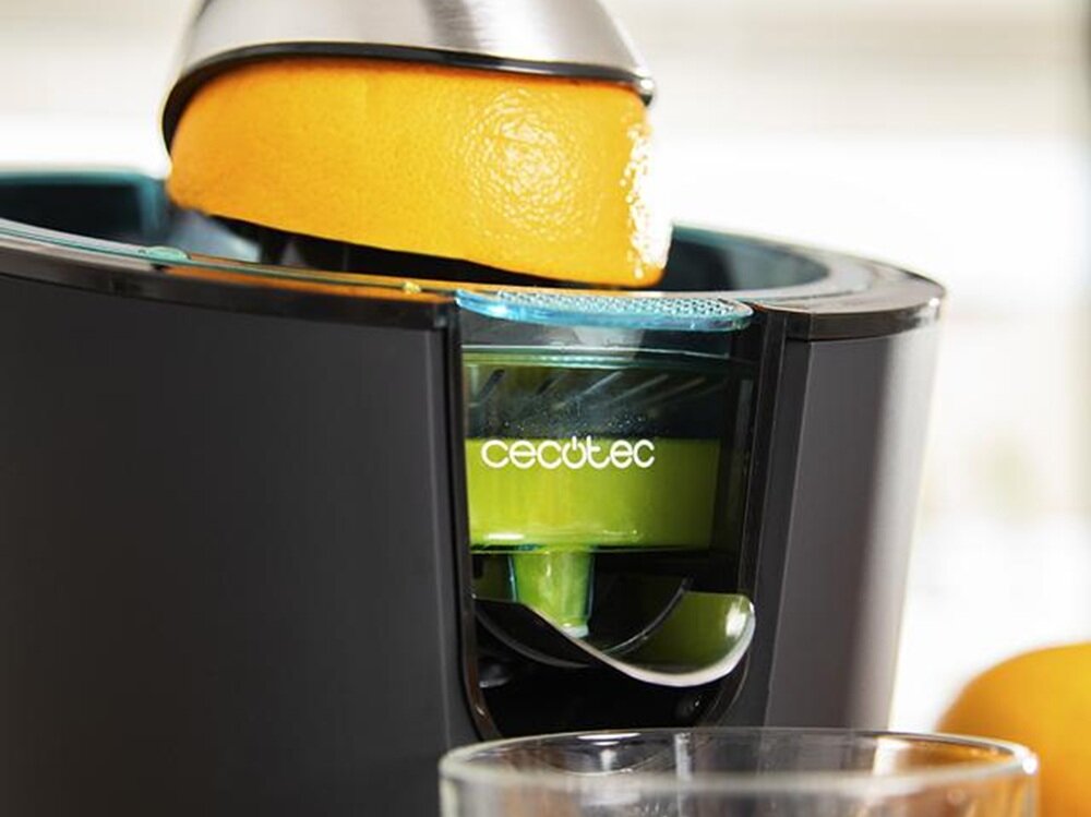 Wyciskarka do cytrusów CECOTEC EssentialVita Hyden 600 dwa stożki ze stali nierdzewnej, dopasowana do wielkości owoców, wyciskanie bez przerw