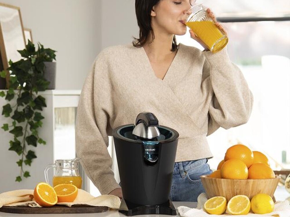 Wyciskarka do cytrusów CECOTEC EssentialVita Hyden 600 dźwignia dociskająca, system zapobiegajacy kapaniu, mniej sprzątania