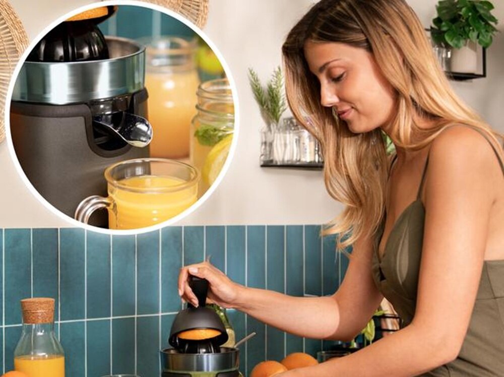 Wyciskarka do cytrusów CECOTEC EssentialVita Hyden 120 Hybrid mocny silnik, szybkie wyciskanie soków, którtszy czas w kuchni