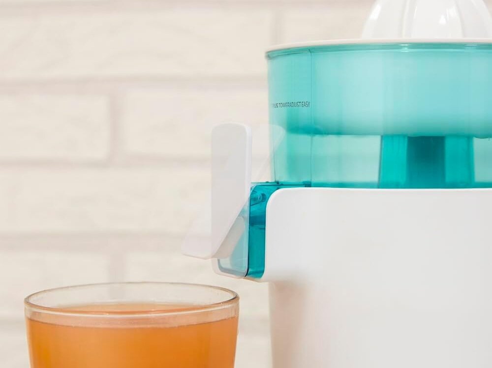 Wyciskarka do cytrusów CECOTEC Zitrus Toweradjust Easy świezy sok, szybkie przygotowanie, można myć w zmywarce, łatwe czyszczenie