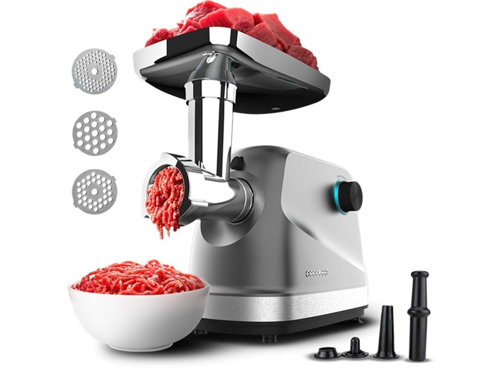 Maszynka do mięsa CECOTEC Crusher 1400 Steel mocny napęd, solidna konstrukcja, dor óżnych rodzajów mięsa, większa kontrola